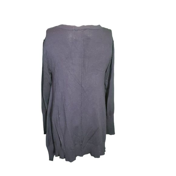 Paper Crane Anthropologie Navy Blue Deconstructed Tunic Sweater Sz L - Picture 5 of 9